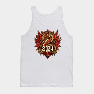 Wooden Gold Red Dragon 2024 No.5 Tank Top